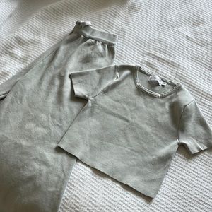 Petal & Pup grey sweatpants cropped top set